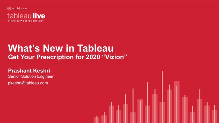Navegue para Get Your Prescription for 2020 &quot;Vizion&quot;: What’s New in Tableau